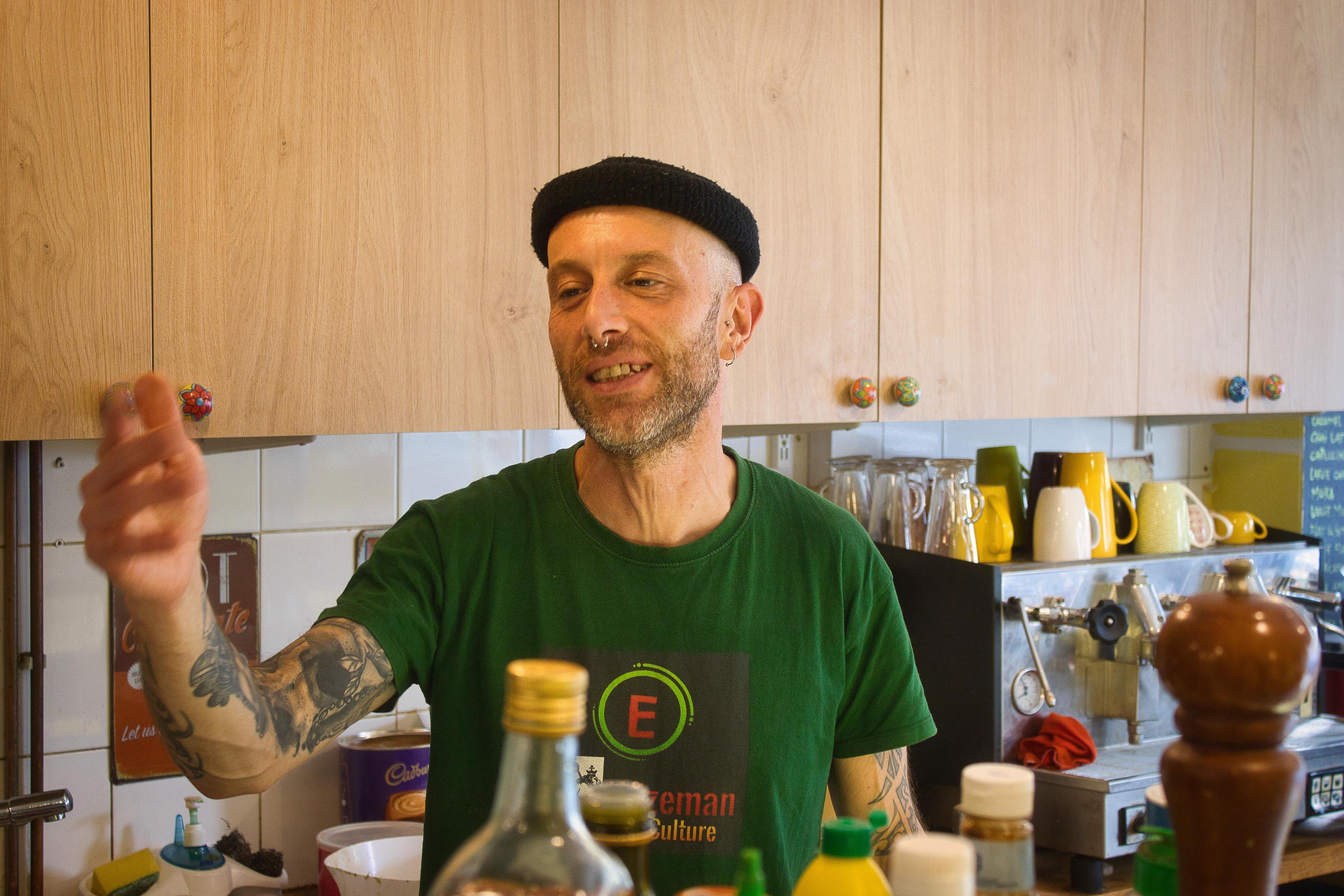 A picture of co-owner Enzo.