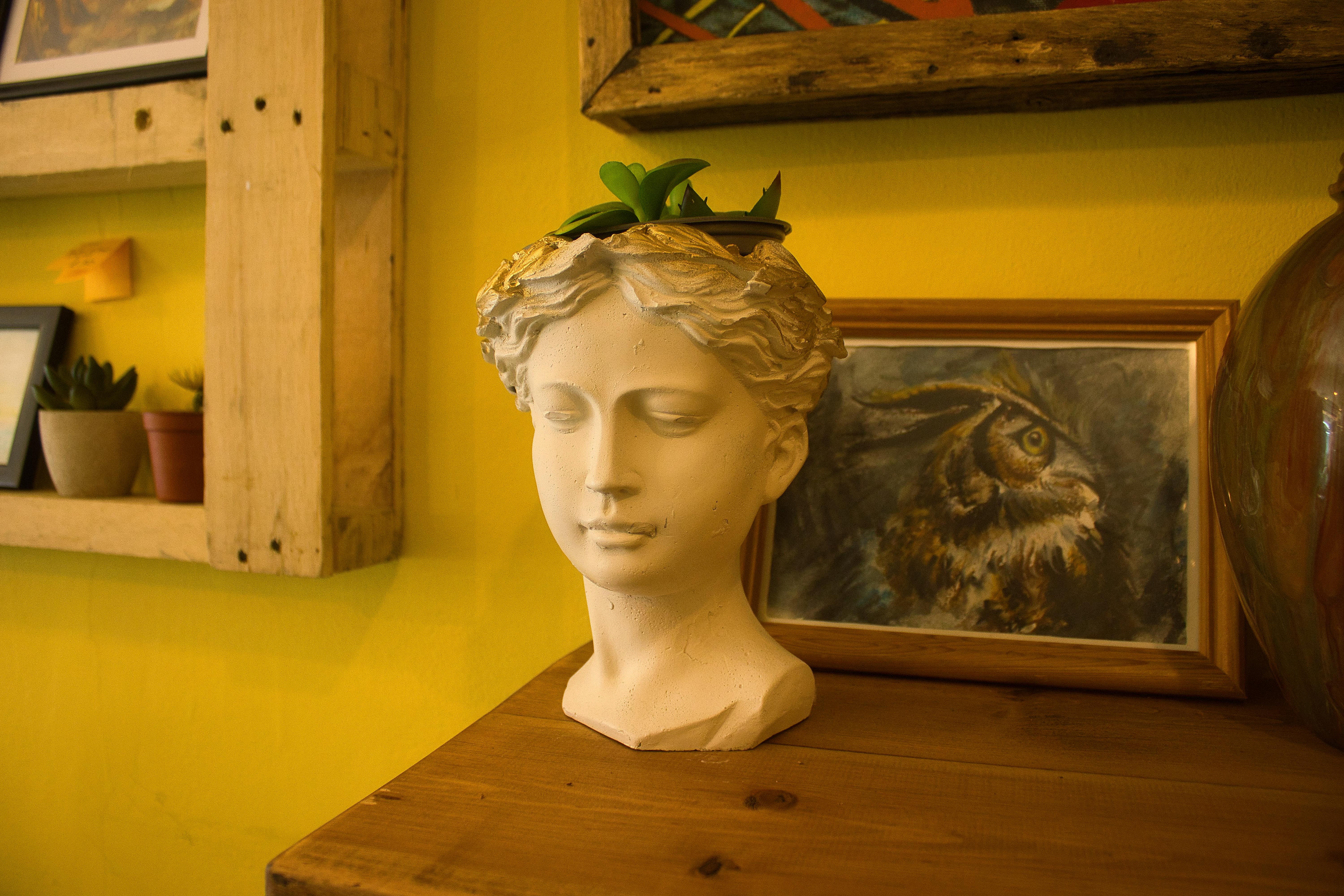 A sculpture that is part of the current exhibition.